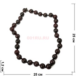 Бусы из граната 12 мм 45 см - фото 149588
