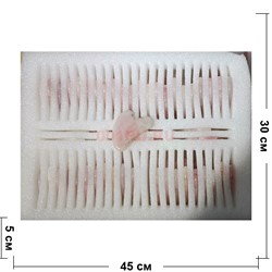Массажер из розового кварца сердце 50 шт/лист - фото 150035