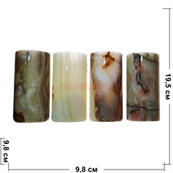 Ваза из оникса "цилиндр" 20 см (3х8) толстые стенки - фото 150073
