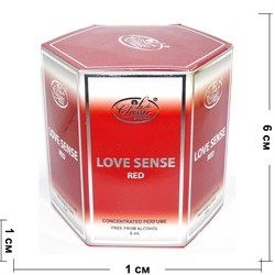 Масляные духи Al-Rehab «Love sense Red» 6 мл женские 6 шт/уп - фото 150110
