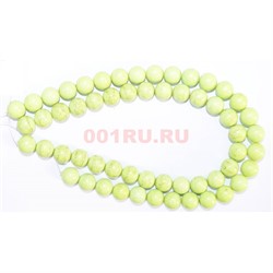 Нитка бусин 20 мм из иранской бирюзы круглые 22 шт - фото 152907