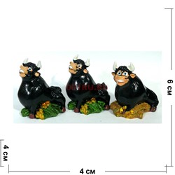 Фигурка Бык (KL-3133) из полистоуна Символ 2021 года 360 шт/кор - фото 153760