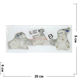 Бык (KL-3023) из фарфора набор из 3 шт Символ 2021 года - фото 153797