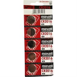 Батарейки 5 шт Maxell CR2016 литиевые - фото 154584