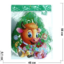 Картинка 56 см новогодняя с символом года на липучке 10 шт/уп - фото 154970