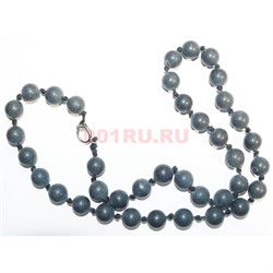 Бусы 12 мм из шунгита 60 см - фото 155546