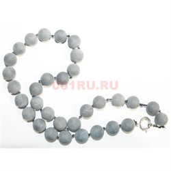 Бусы 12 мм из шунгита 45 см - фото 155556