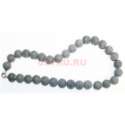 Бусы 14 мм из шунгита 45 см - фото 155558