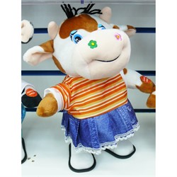 Музыкальная мягкая игрушка (AZ-1736) Корова Символ 2021 года - фото 155863