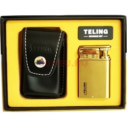 Набор Teling зажигалка газовая 2 цвета с чехлом - фото 155938
