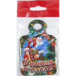 Магнит деревянный прямоугольный С новым годом Бык Символ 2021 года - фото 156116