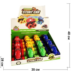 Машинка динозавр Stunt Car 12 шт/уп - фото 156469
