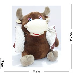 Мягкая игрушка (KL-3194) Бык в шубке Символ 2021 года 6 шт/уп - фото 157170