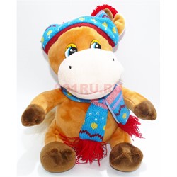 Мягкая игрушка музыкальная (KX-10985) Бык с шарфом Символ 2021 года - фото 157190