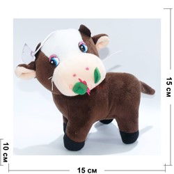 Мягкая игрушка Бык с розой (KL-3198) Символ 2021 года 12 шт/уп - фото 157207