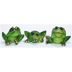 Фигурка лягушки (KL-750) из полистоуна - фото 157307
