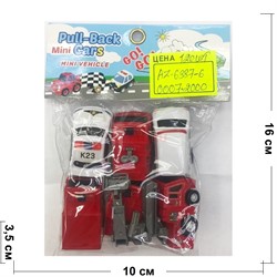 Игрушечные машинки (AZ-6387-6) Pull-Back Cars 6 шт/уп - фото 157406
