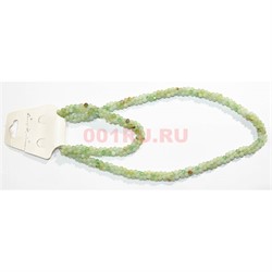 Колье 3-в-1 из зеленого оникса с бусинами 45 см - фото 158056