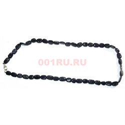 Бусы 42 шт из синего авантюрина 45 см - фото 158131