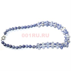 Бусы из содалита длина 50 см - фото 158640