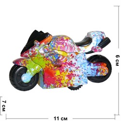 Мотоцикл Metal Mini Car 12 шт/уп иннерционный - фото 159719