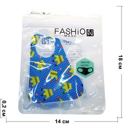 Маска гигиеническая Fashion Mask цветная с рисунками 20 шт/уп - фото 161789