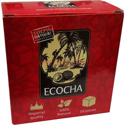 Уголь для кальянов Ecocha 18 кубиков (кокосовый) - фото 161984
