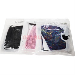 Маска гигиеническая Classic Mask c пайетками 20 шт/уп расцветки в ассортименте - фото 162055