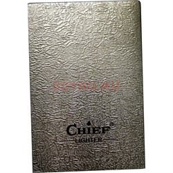 Зажигалка бензиновая Chief цвет золото глянец чистая для гравировки - фото 162112