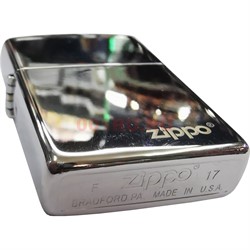 Зажигалка бензиновая чистая с надписью Zippo под гравировку - фото 162383