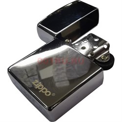 Зажигалка бензиновая чистая с надписью Zippo под гравировку - фото 162387