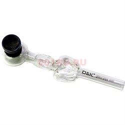 Трубка стеклянная D&K glass pipe 8580 белая прозрачная - фото 162417