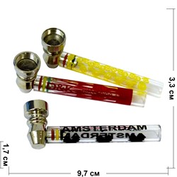 Трубка стеклянная D&K glass pipe 8320 цветная - фото 162441