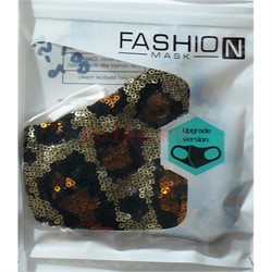 Маска защитная Fashion Mask с пайетками (R-002) расцветки в ассортименте - фото 162906