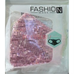 Маска защитная Fashion Mask с пайетками (R-003) расцветки в ассортименте - фото 162914