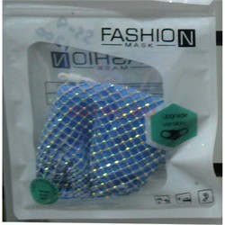 Маска защитная Fashion Mask со стразами и плетением (R-006) расцветки в ассортименте - фото 162934