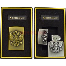 Зажигалка газовая с двухглавым орлом (стилизация под бензиновую) - фото 163096