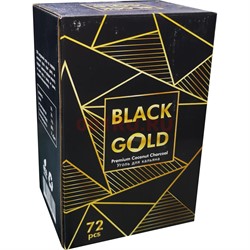 Уголь для кальяна кокосовый Black Gold 25 мм 72 кубика 1 кг - фото 163191