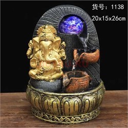 Фонтан 26 см (1138) Ганеша из полистоуна - фото 163580