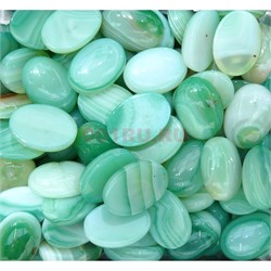 Кабошоны 13x18 овальные из светло-зеленого цветного агата - фото 165556