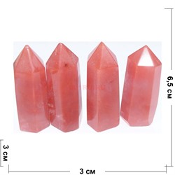 Кристалл из непрозрачного халцедона 6,5 см - фото 167245