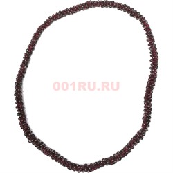 Бусы колье из крошки граната - фото 167311