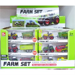 Набор тракторов Farm Set 24 шт/уп из металла - фото 167861