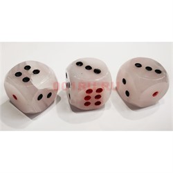 Кубик игральная кость 2,5 см 1 дюйм из розового оникса - фото 168397