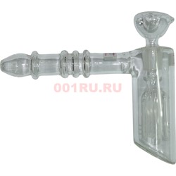 Трубка-бонг стеклянная «ТЭК» 14x16 см - фото 168450