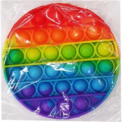 Игрушка Pop it антистрессовая Круг радужная - фото 168727