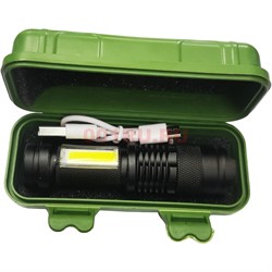 Фонарик с аккумулятором USB зарядкой (BL-833-T6) в кейсе - фото 168751