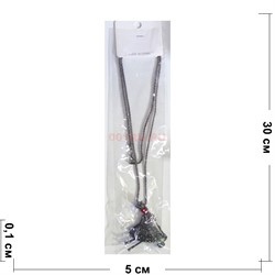 Подвеска черная (XC-01) Балерина со стразами - фото 169133