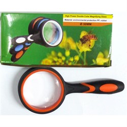 Лупа 10X High Power Double Color Magnifying Glass 50 мм - фото 171243