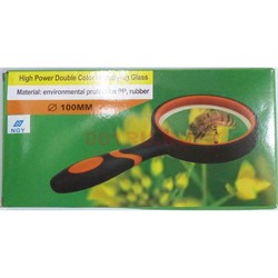Лупа 3X High Power Double Color Magnifying Glass 100 мм - фото 171249